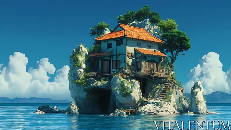 Clifftop Home Above the Sea.