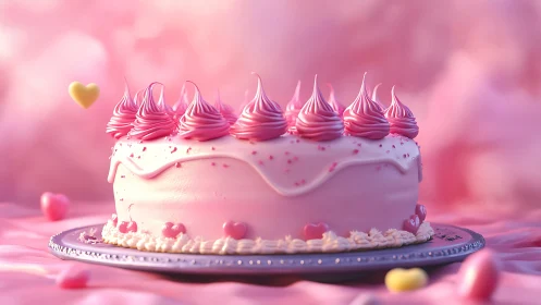 Prismatic Birthday Confection with Swirled Pink Dreams.