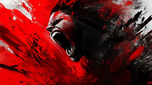 Rage Unleashed in Scarlet Shrapnel of Shattered Silence.