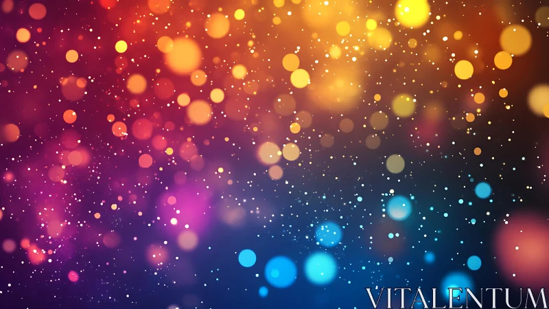 Vibrant abstract bokeh lights background with colorful gradient.
