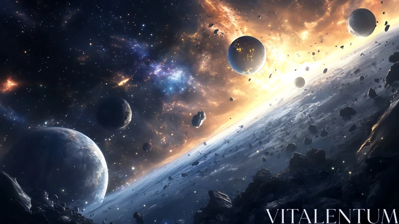 Tilted planetary field intersects stellar flare in deep space