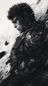 Stormworn warrior paused between fury and quiet resolve.