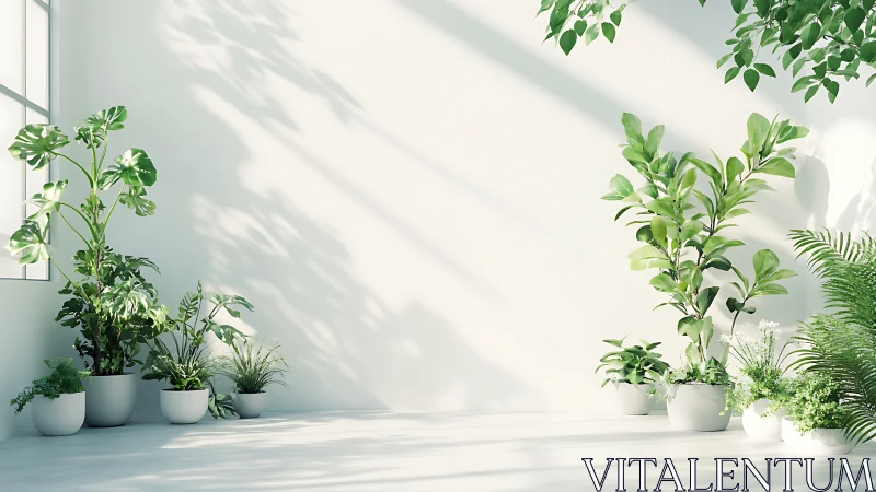 Sunlit houseplants quietly rehearse a morning forest symphony