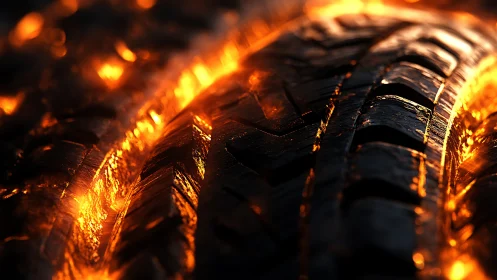 Incandescent Wire Filament Macro Study with Radiant Thermal Glow