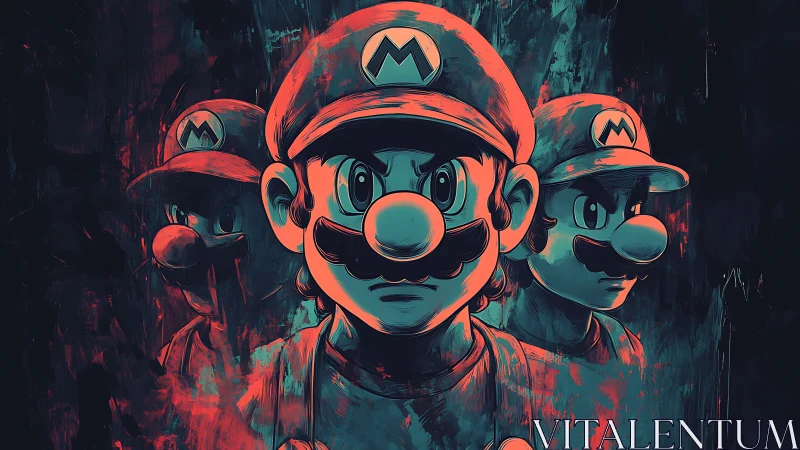 Trio of heroic plumbers blaze through neon storm shadows.