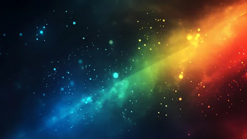 Starlit rainbow nebula drifting softly through deep space.