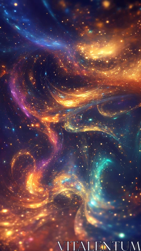 Starlit nebula rivers swirl through a dream-bright cosmos.