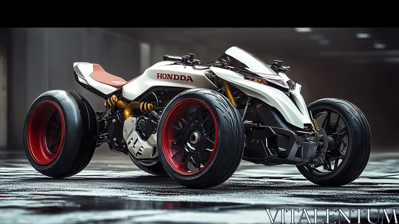 Quad-wheeled street predator fused from bike and supercar.