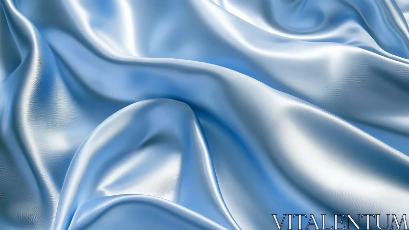 Soft blue satin folds glowing with gentle, silky light.