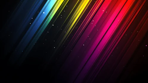 Prismatic streaks slide through cosmic dusk in neon silence