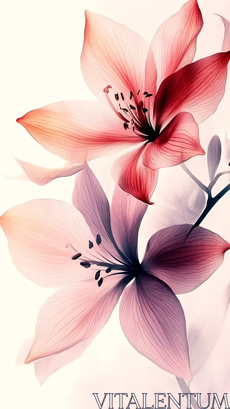 Luminous Blooms Dancing in Gradient Reverie