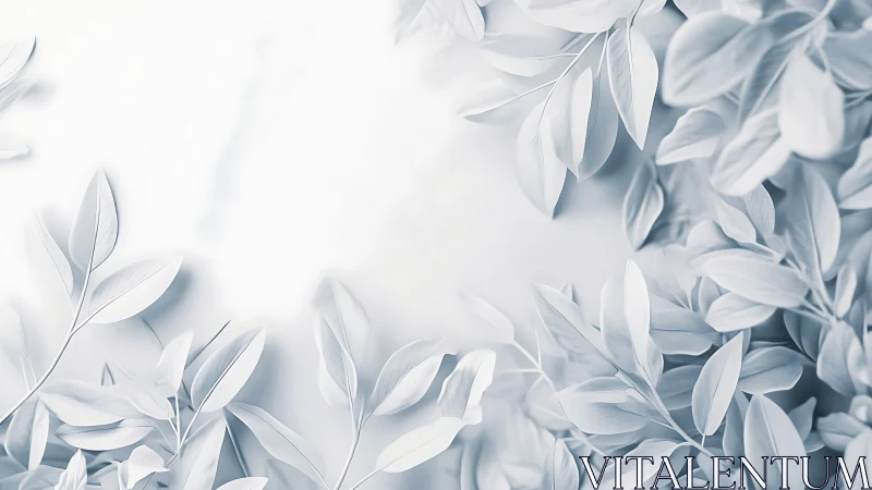 Whispering frost leaves frame a soft winter daydream