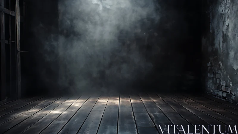 Dusty wooden floor learns to glow under patient drifting light