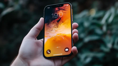 Sunset Glow on Modern Mobile Device.