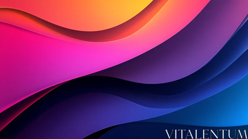 Gradient wave strata with layered chromatic curvature design.