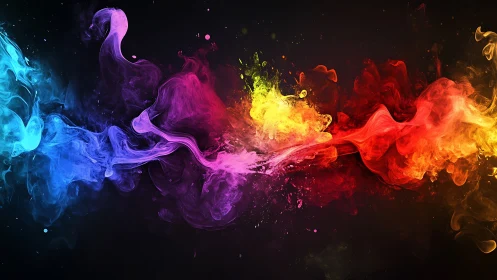 Spectral fluid dynamics of colliding chromatic vapor plumes.