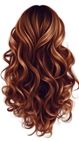 Soft copper curls in a flowing, luminous hair portrait.