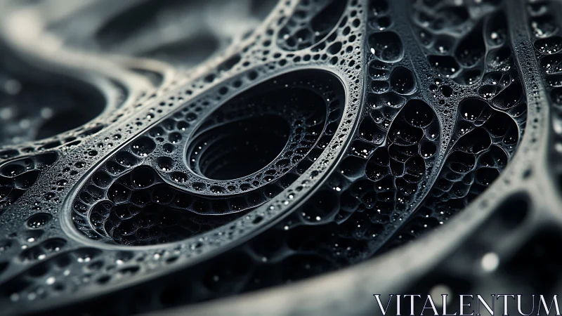 Parametric lattice macro reveals wet fractal cavities in metal