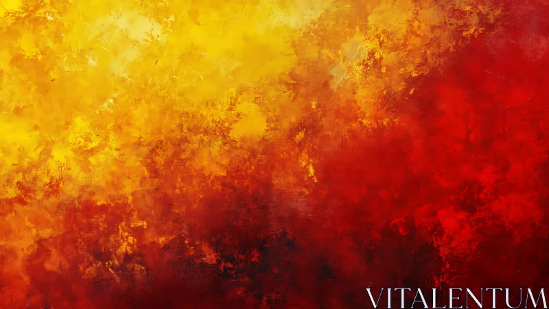 Yellow to red abstract gradient with textured paint strokes.