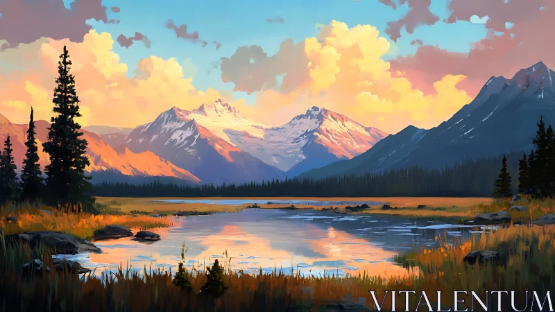 Sunlit peaks trade secrets with a mirror-still alpine lake