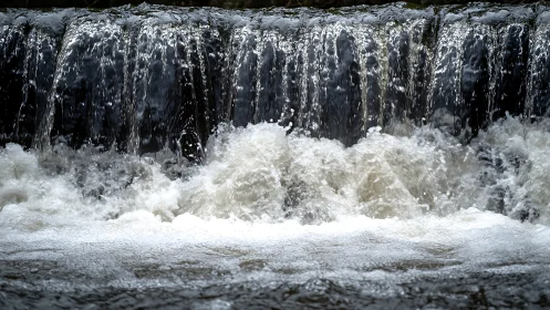 Turbulent low weir overflow captures detailed surface hydraulics