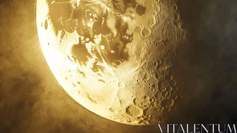 Illuminated lunar terminator reveals cratered topography in detail