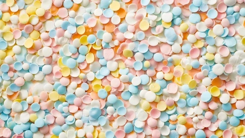 Pastel Spheres Collection. Candy Beads Array.