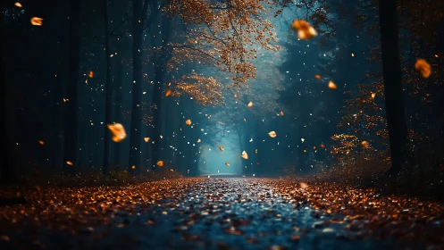 Autumn's Dance Through Mystical Woods.