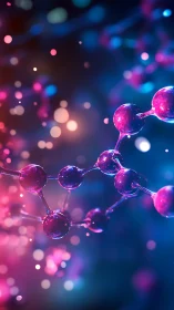 Neon molecules drift like tiny galaxies in liquid starlight