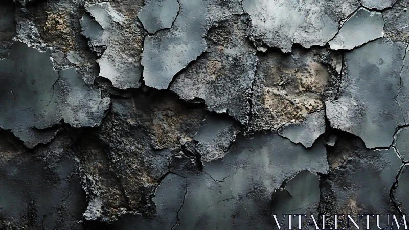 Cracked concrete wall reveals layered decay and rough texture