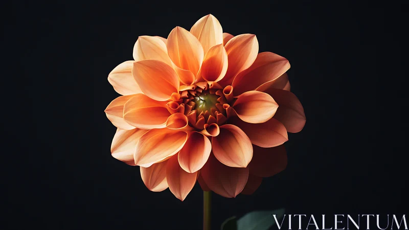 Radiant Dahlia Blooms in Warm Peachy Coral Tones