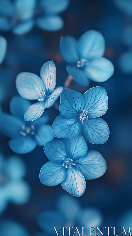 Delicate four-petaled flowers with translucent veination and selective depth focus.