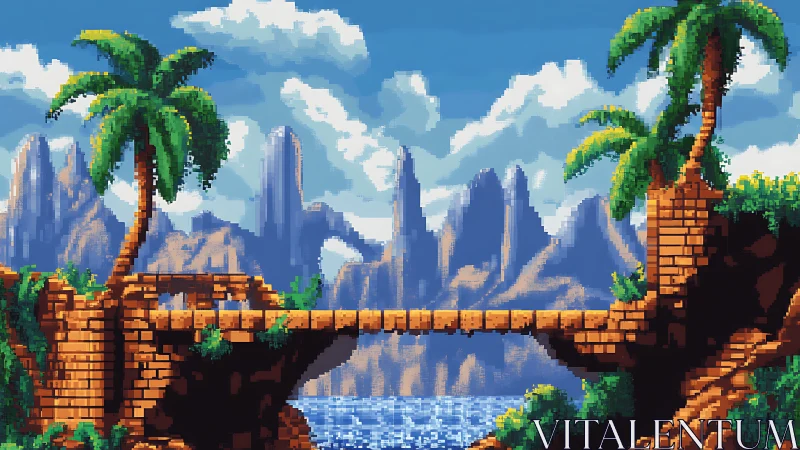 Desert Gateway: Pixel Art Portal of Adventure.