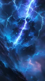 Stormforged colossus awakens beneath a shattering sky veil