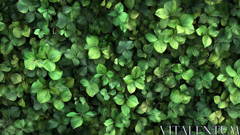 Gentle jungle of layered green leaves in soothing motion.