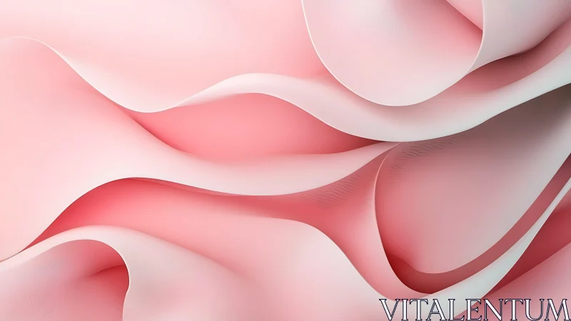 Soft gradient folds in abstract pink flowing geometry.