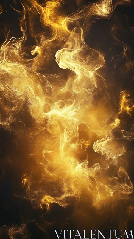 Luminous Fire Abstraction: Swirling Energy and Ethereal Motion Study.
