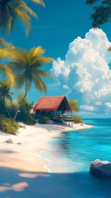 Paradise Shelter: Thatched Sanctuary Meets Turquoise Waters