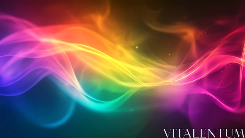 Colorful abstract light waves in smooth rainbow motion.