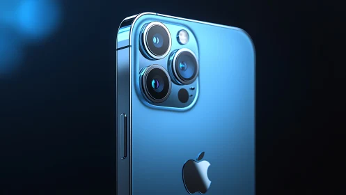 iPhone 12 Pro Blue Smartphone with Dual Lens Camera System