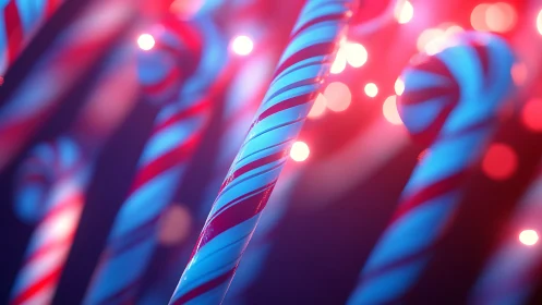 Neon Spiraling Luminescence: Blue-Red Twisted Optical Renders.