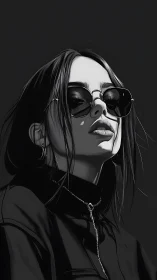 Monochrome street portrait shows cool defiant attitude.