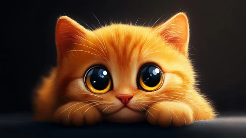 Golden Charm: A Cat's Gentle Soul Captured in Warmth.