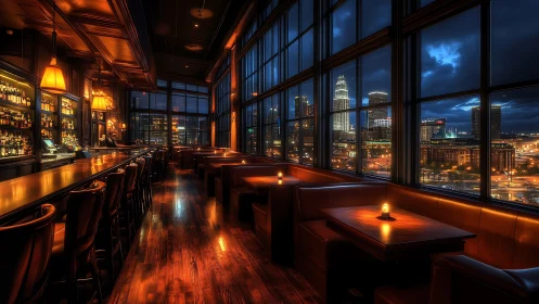 City lights trade secrets with a midnight rooftop bar glow