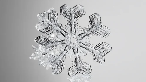Single snowflake reveals intricate crystalline geometry