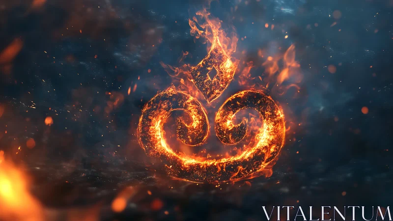 Fiery Infinity Symbol Rendered with Luminous Particle Effects
