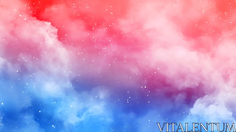 Dreamy pastel nebula drifts in soft pink, purple, and blue