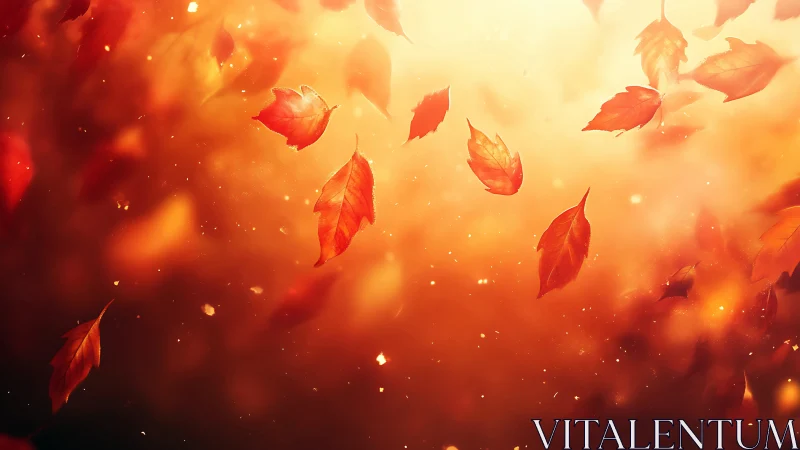 Radiant autumn foliage suspended in volumetric backlight field.