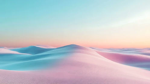 Digital pastel dunes with minimal horizon gradient composition.