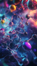 Chromatic molecular lattice in refractive nebular microspace.